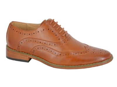 Boys Goor B014 Classic Tan Brogue Oxford Lace Up Shoes  B014LT