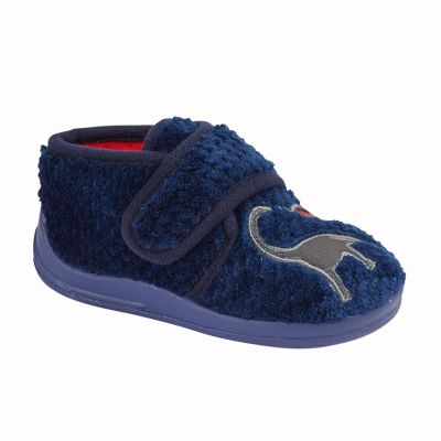 SLEEPERS DIPLODOCUS Flannel Boys Touch fasten Slippers CS269NC