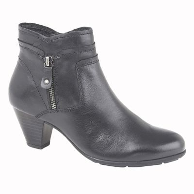 CIPRIATA L129 'CLEO' Leather Mid Heel Side Zip Ankle Boots L129A