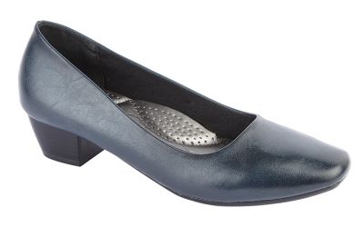 Boulevard L402 Plain Mid Low Heel Plain Court Office Shoes L402C