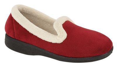 Ladies Full Slippers Sleepers SOPHIA Textile Navy Wine LS340BD