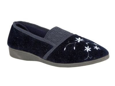  Zedzzz JOANNA Embroidered Centre Gusset Slippers LS349NC