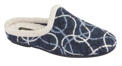  Sleepers KATIE Textile Knitted Lining Slip On Ladies Mule Slippers LS361C