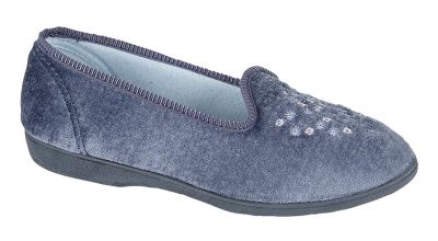 Sleepers Nieta LS777 Soft Plain Embroidered Washable Slippers LS777C