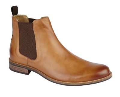 Mens Roamers M163BT Tan Leather Gusset Chelsea Boots M163BT