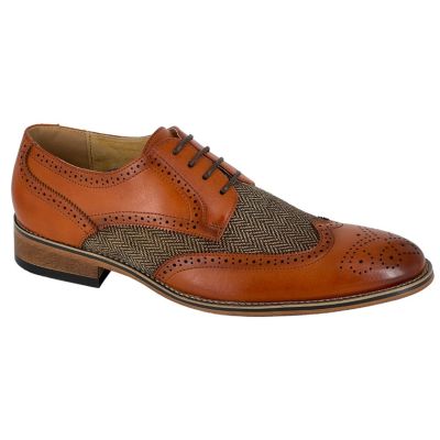 GOOR M410 4 Eyelet Brogue Gibson Twin Pattern Formal Shoes M410B