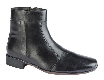 SCIMITAR M753 Soft Leather Pleated Side Zip Dealer Italian Ankle Boots M753A