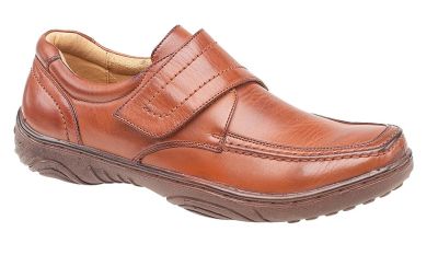 Scimitar M839 Touch Fastening Casual Leather Lined Wide Fit Shoes  M839B