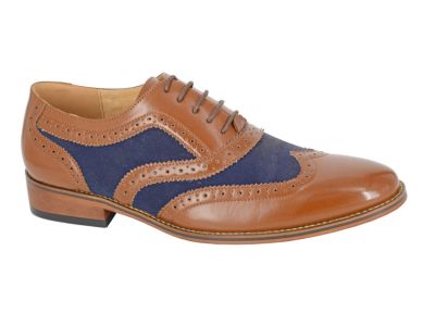 Mens Goor M968 Formal Leather Lace-Up Brogue Shoes  M968BC