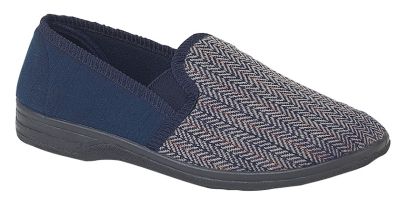 Zedzzz CHARLES MS219 Budget Herringbone Gusset Indoor Slipper UK6-16  MS219C