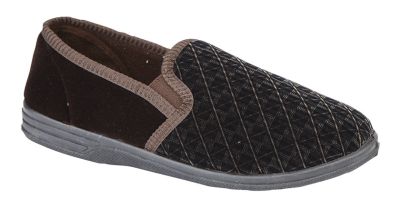  Zedzzz KEVIN Textile Twin Gusset Indoor Full Slippers UK6 -16 Big size MS466B