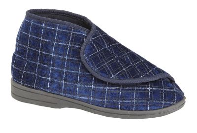  Zedzzz BERTIE Mens Textile Touch Fastening Washable Bootee Slipper Boots MS481C