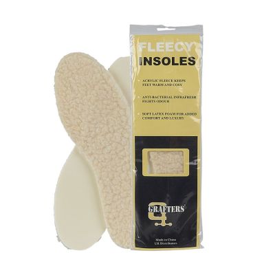 One Pair Fleecy Shoe Insoles For Ladies or Mens Comfort and Luxury Warm and Cosy SUINFLCYM