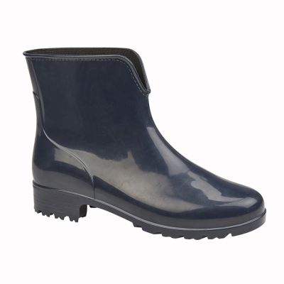 Ladies StormWells Navy Wellington Ankle Boots W001C