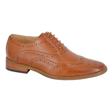 Boys Goor B014 Classic Tan Brogue Oxford Lace Up Shoes  B014LT