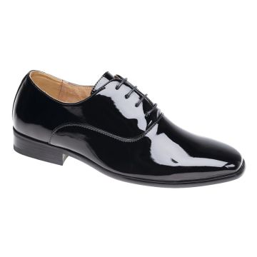 Boys Goor B710A Black Patent Oxford Lace Up Shoes B710AP