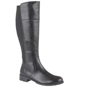 CIPRIATA SILVIA Crust Leather Elasticated Calf Inside Zip High Leg Boot L083A