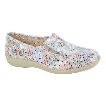 Boulevard L130 Side Gusset Summer Casual Pepper Hole Punched Padded Shoes L130FM