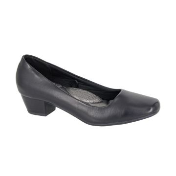 Boulevard L402 Plain Mid Low Heel Plain Court Office Shoes L402A