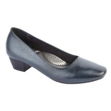 Boulevard L402 Plain Mid Low Heel Plain Court Office Shoes L402C