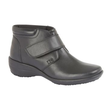 MOD COMFYS L477 Leather Wide Fit Touch Fastening Ankle Boots L477A