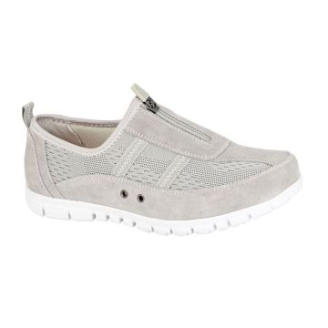 Ladies BOULEVARD L535 Zip Wide Fit Suede Trainers  L535F