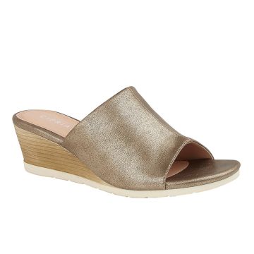 CIPRIATA L592 'DANTINA' Sleeve Round High Wedge Mule Sandal L592BG