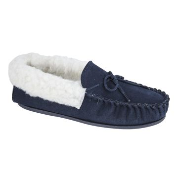 Mokkers EMILY Leather Moccasin Slipper Real Wool Lining LS338NC