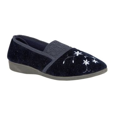  Zedzzz JOANNA Embroidered Centre Gusset Slippers LS349NC