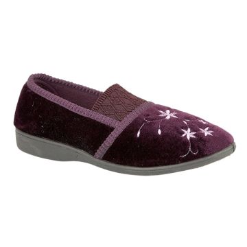  Zedzzz JOANNA Embroidered Centre Gusset Slippers LS349P