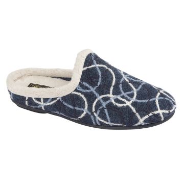  Sleepers KATIE Textile Knitted Lining Slip On Ladies Mule Slippers LS361C