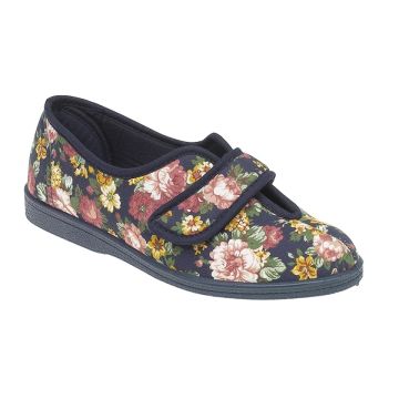 Sleepers WILMA LS866 Floral Wide Open Touch Fasten Slippers  LS866C