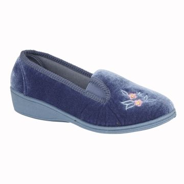 Ladies Sleepers Gina II Soft Velour Full Gusset Slippers LS962C