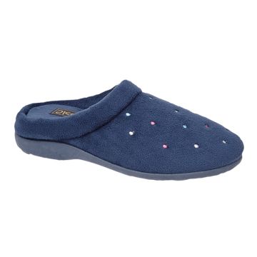 Sleepers CHARLEY Velour Cuff Mule Slippers Extra Comfort Memory Foam Sock LS964C