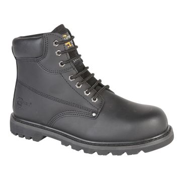 GRAFTERS M124 Mens Leather Industrial Padded Safety Boots  M124A