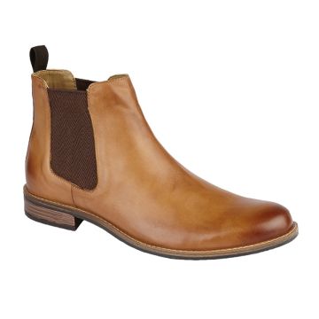 Mens Roamers M163BT Tan Leather Gusset Chelsea Boots M163BT