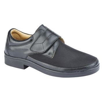 ROAMERS Leather Touch Fastening XXXX Wide with Elastic shoes M195A