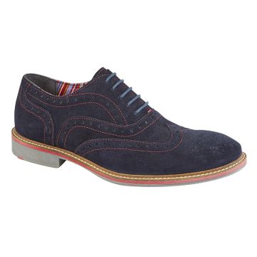 Roamers M480 Real Suede Oxford Brogue Lace Up Shoes M480CS