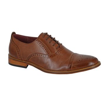 Mens Goor M516 Classic Frank Capped Lace Up Oxford Brogue Shoes M516B