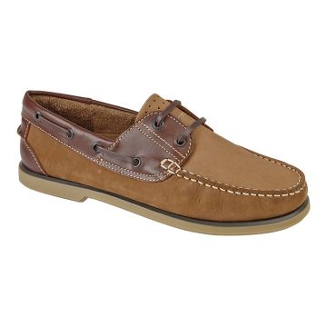 Mens Dek M551 Smart Leather Moccasin Boat Shoes M551BN