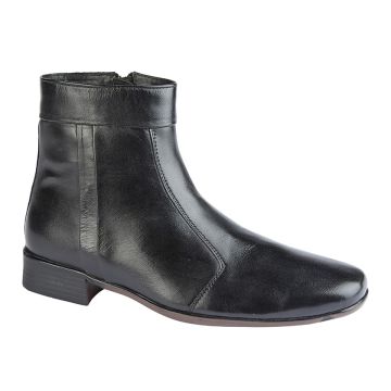 SCIMITAR M753 Soft Leather Pleated Side Zip Dealer Italian Ankle Boots M753A