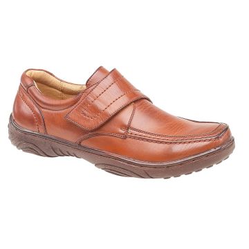 Scimitar M839 Touch Fastening Casual Leather Lined Wide Fit Shoes  M839B