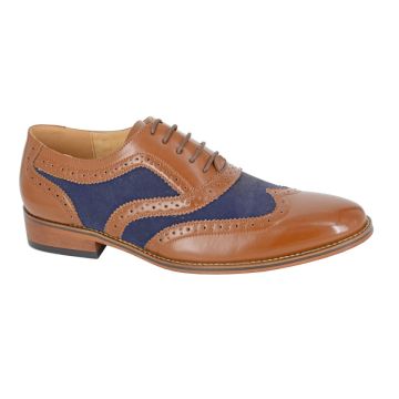 Mens Goor M968 Formal Leather Lace-Up Brogue Shoes  M968BC