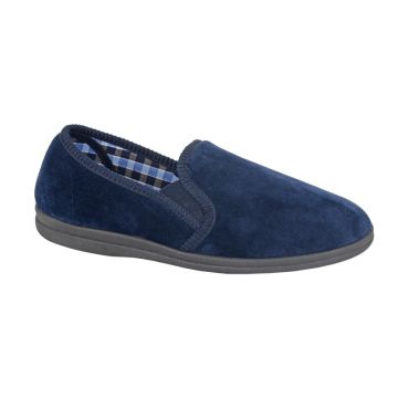 SLEEPERS 'WILSON' Plush Velour Twin Gusset Slip on  Slipper MS337NC