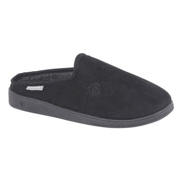 Dunlop TED MS430 Black Textile Mule Indoor Slip On Slippers MS430A