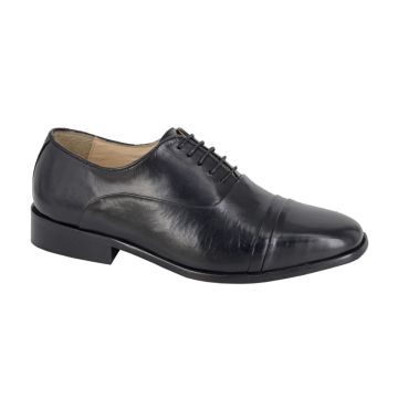 Montecatini Leather Folded Cap Oxford Tie Slim Fit Lace Up Shoes MT5101A