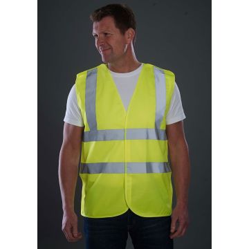 Sundry High Visibility Vest Hi Viz Yellow Waistcoat Site Safety Clothing PP010YEL