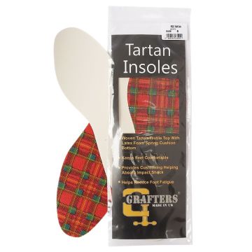 Ladies Tartan Grafters Insoles Latex Foam Backed Comfort SUINTARTL