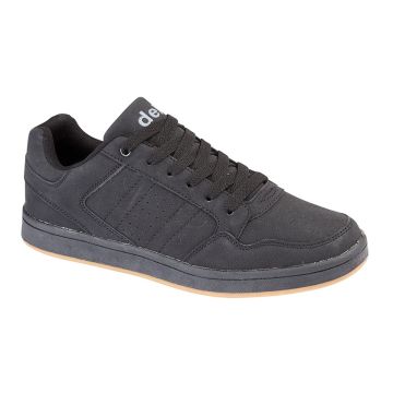 Unisex Dek QUARK Black Skate Synthetic Nubuck Trainers T677A