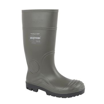 Grafters W408 Mens Safety Full Length Wellington Boots W408E